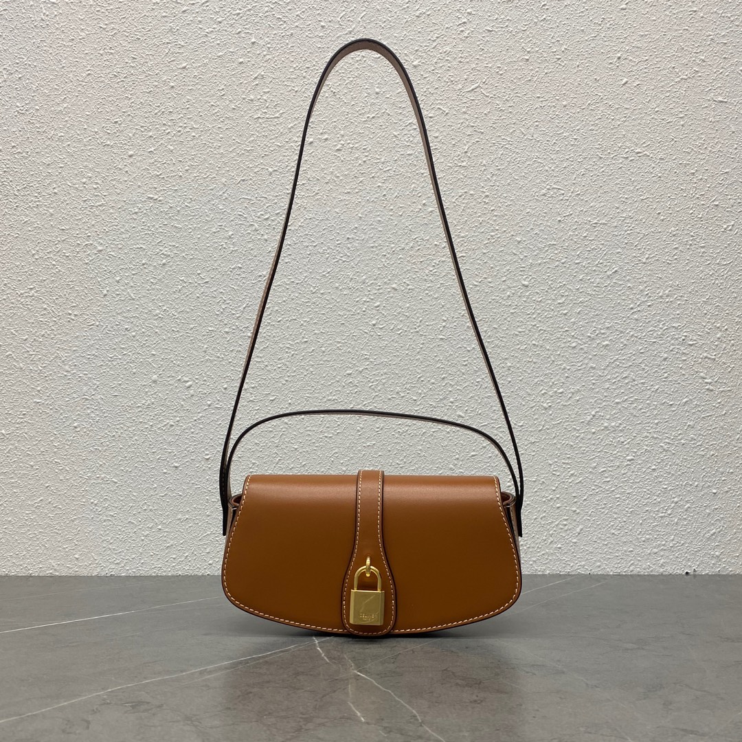 Celine Clutch On Strap Tabou In Smooth Calfskin Tan 101593